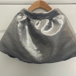 ZARA Girls Metallic silver skirt